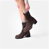 Paul Green Block Heel Ankle Boot - Brown Suede
